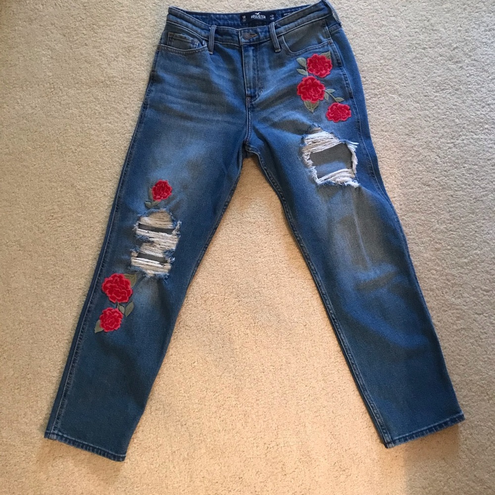 Hollister size 27 floral mom jeans